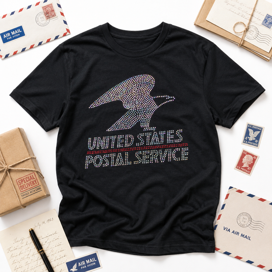 Midnight Shine Postal Rhinestone Tee